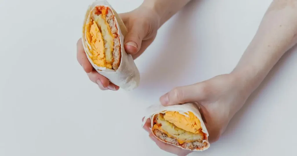 chicken egg burrito