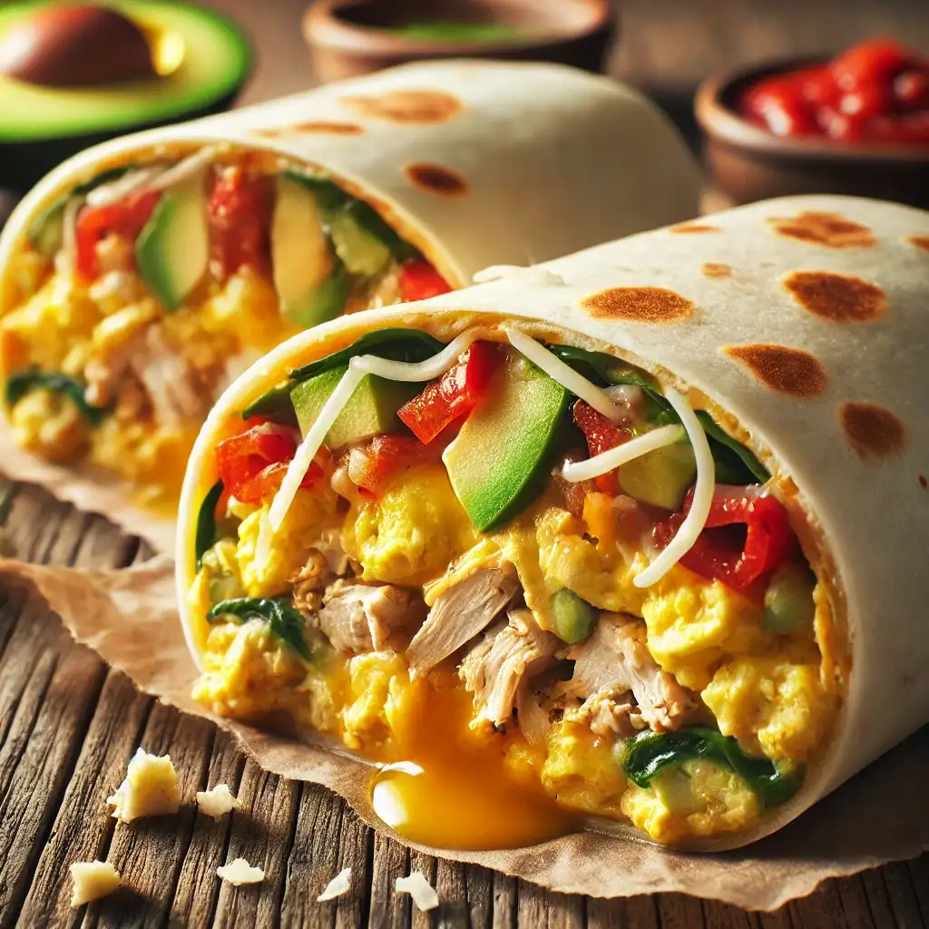 chicken egg burrito