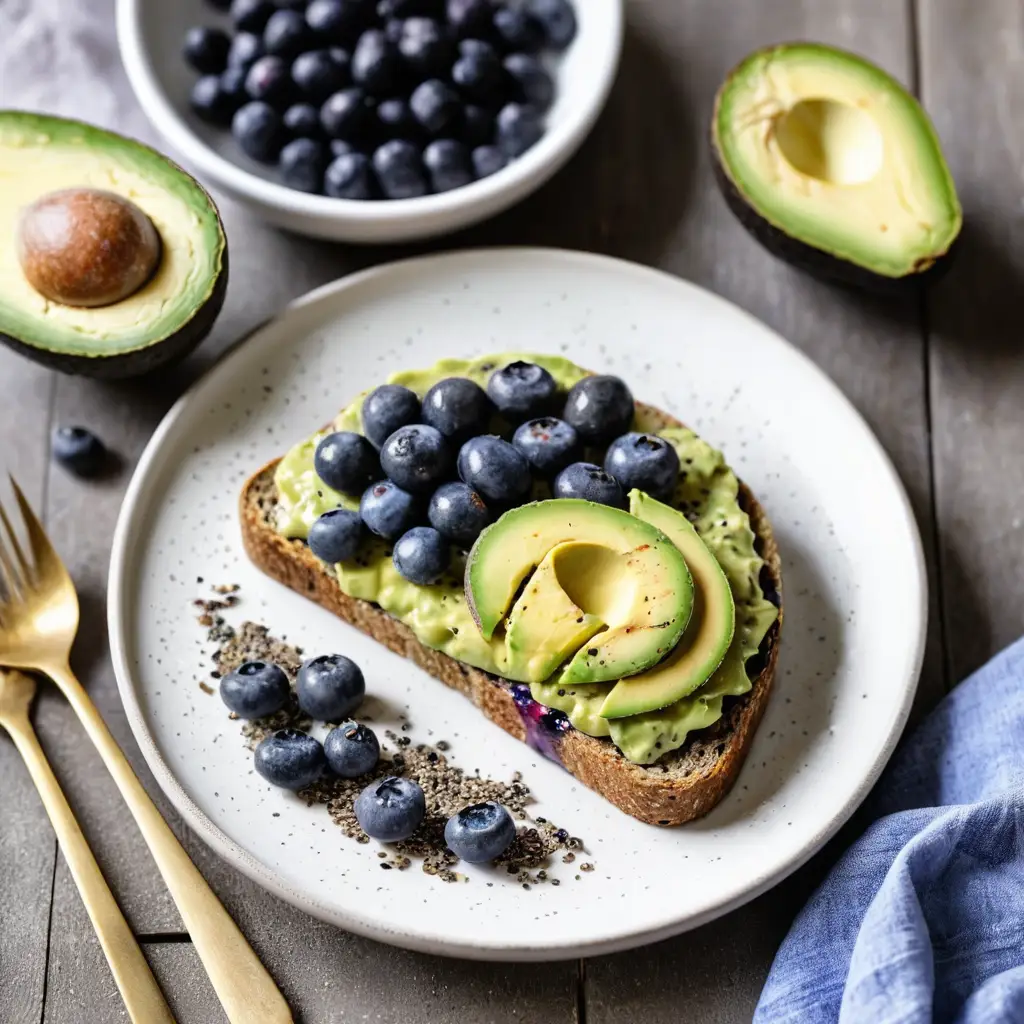 Avocado and Blueberry Toast