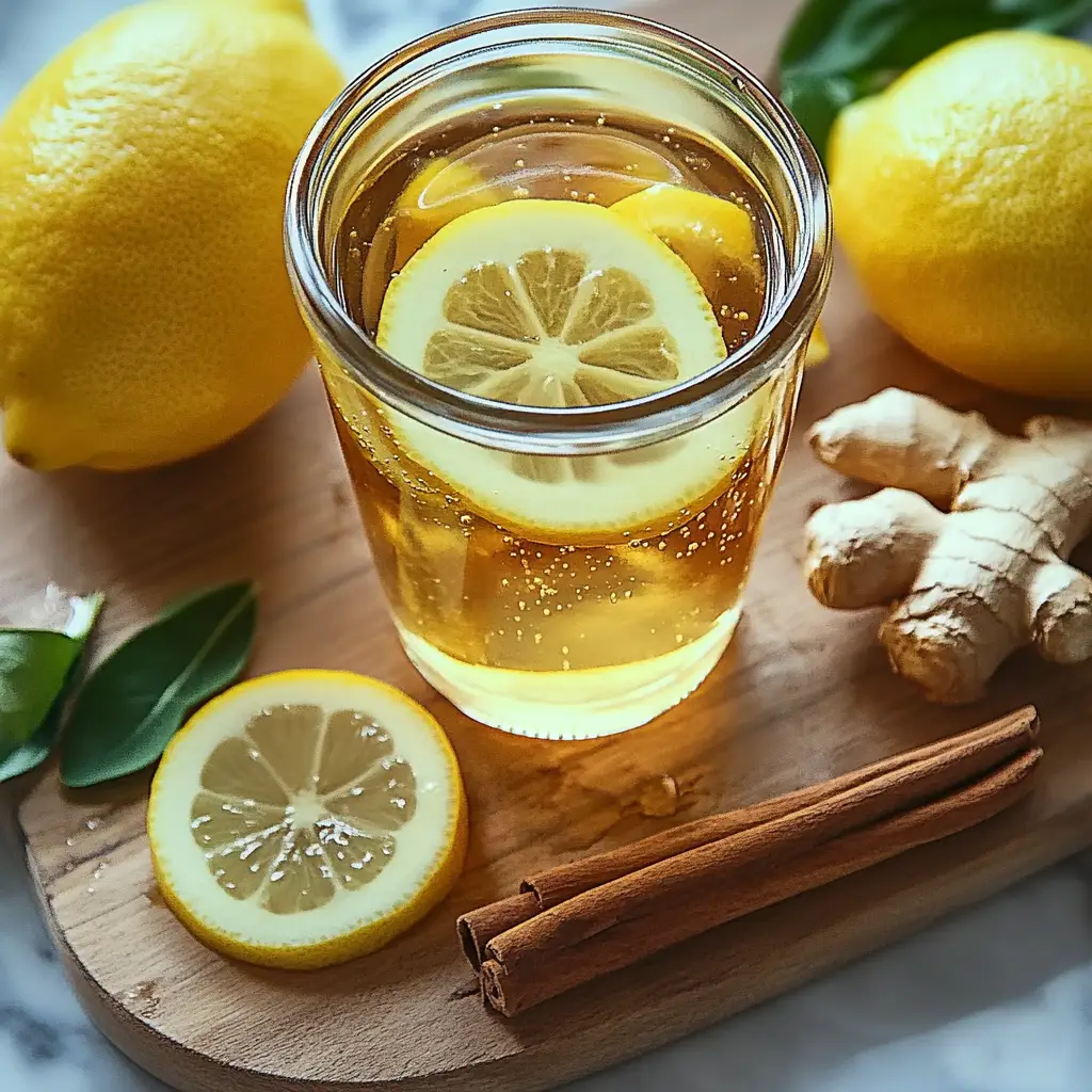 3 ingredient Brazilian Mounjaro drink with lemon and ginger