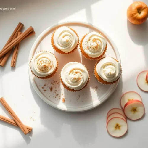 Delicious Apple Cinnamon Cupcakes with Cream Cheese Frosting