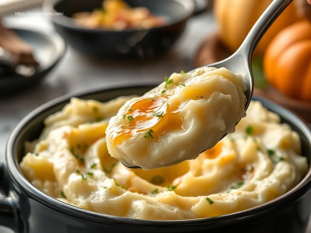 Delicious Brown Butter Garlic Mashed Potatoes with chives