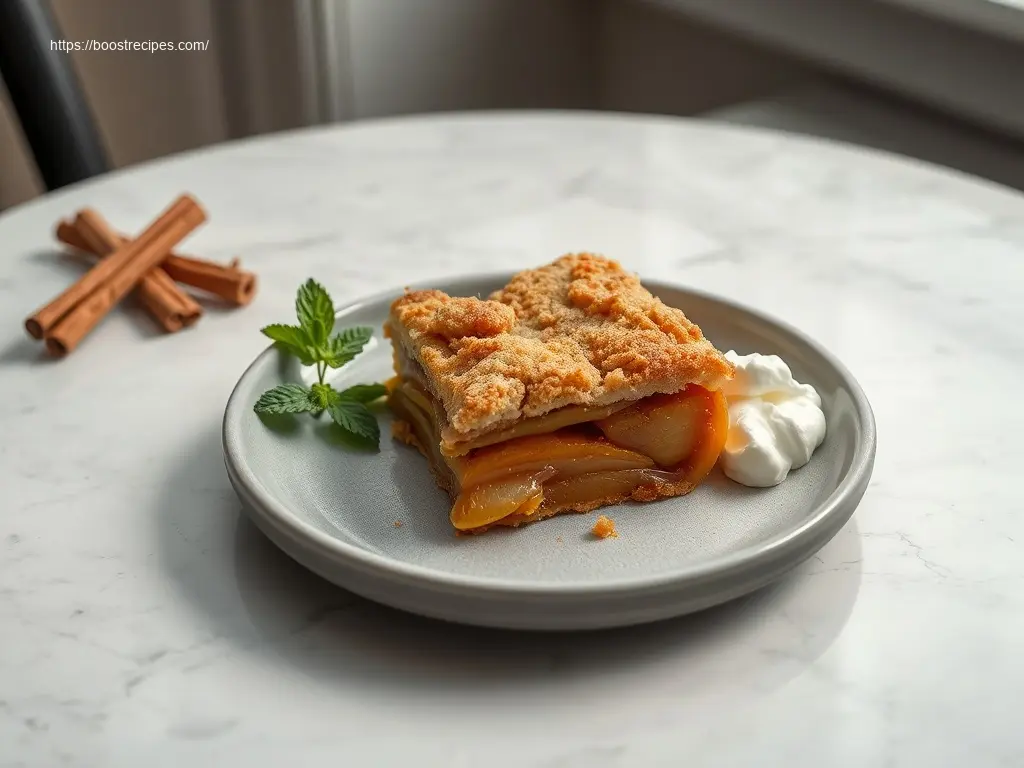 Delicious Brown Sugar Apple Cobbler with melting ice cream