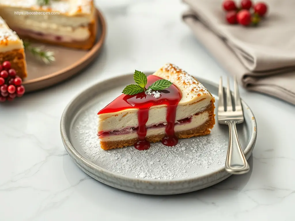 Delicious No-Bake Christmas Sugar Cookie Cheesecake dessert