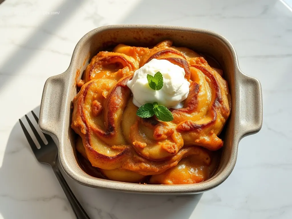 Delicious Cinnamon Roll Apple Bake Casserole for holiday treats