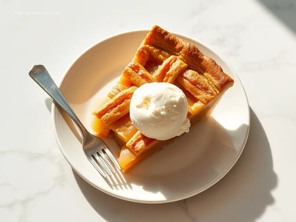 Classic Apple Pie with Buttery Crust, overhead shot