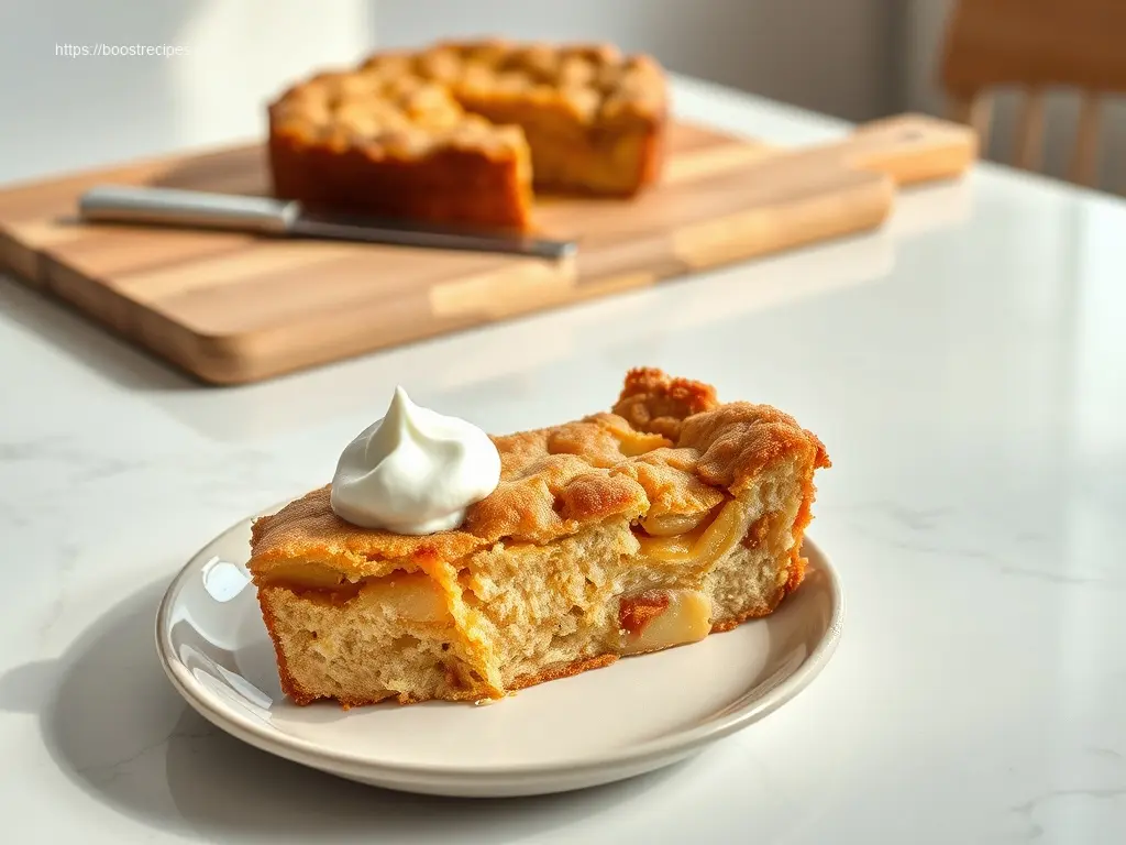 Easy One-Bowl Apple Snack Cake overhead view