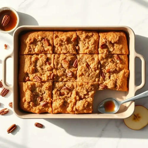 Delicious Maple Pecan Apple Bars a perfect Thanksgiving dessert