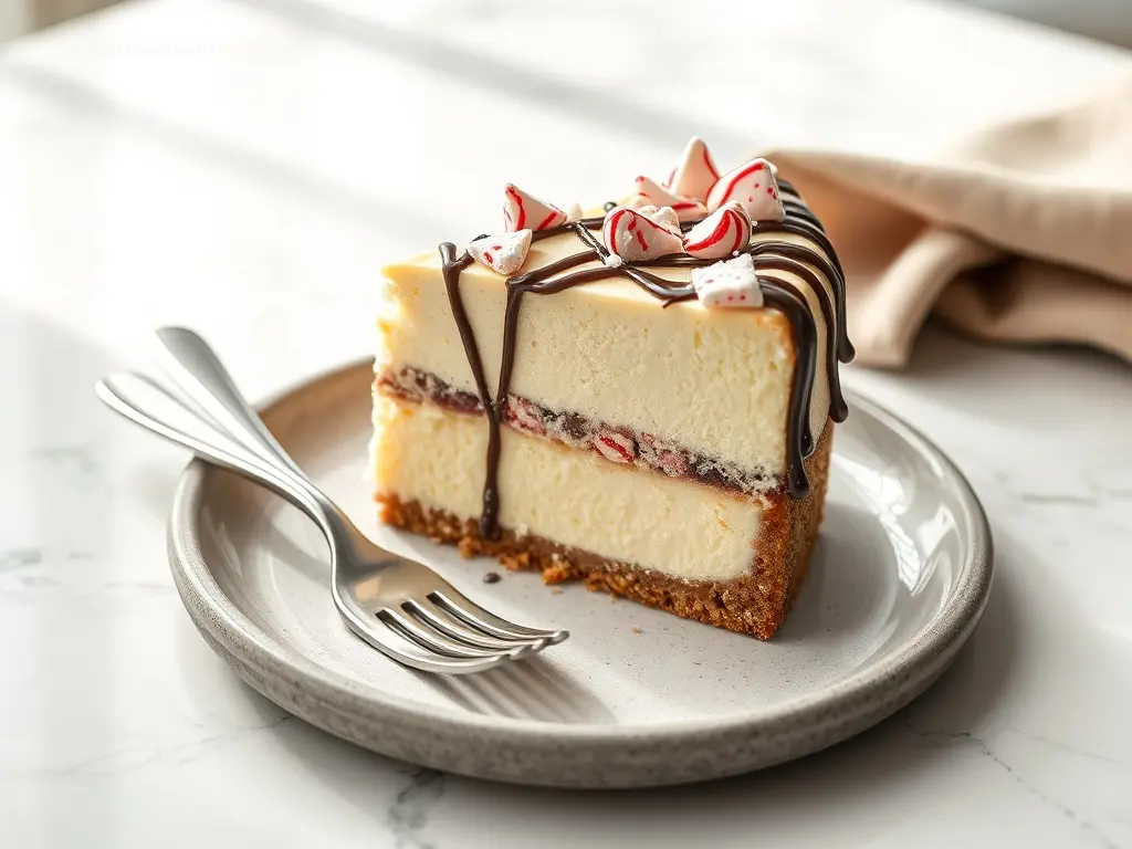 Delicious Peppermint Bark Cheesecake for the Holidays