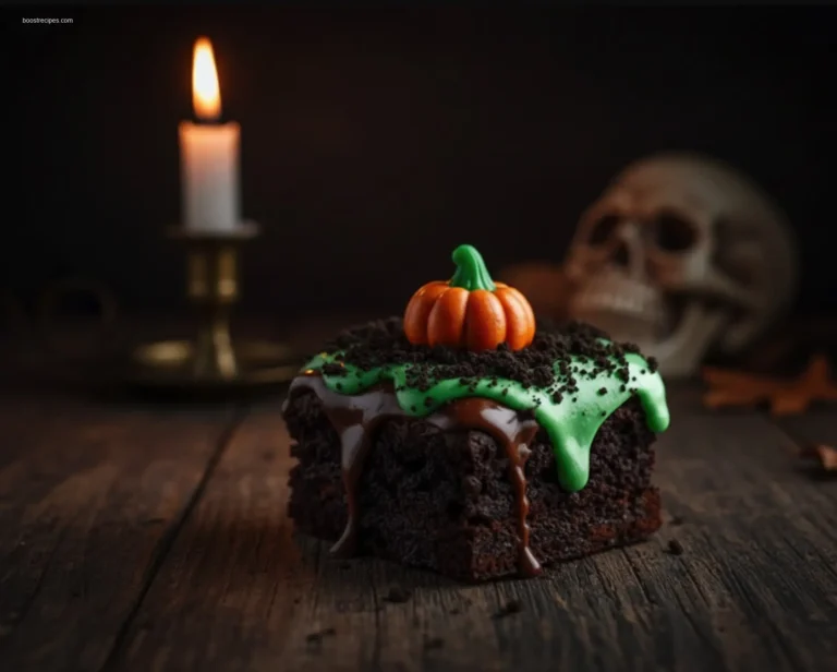 Lifting a warm pumpkin patch brownie from a pan