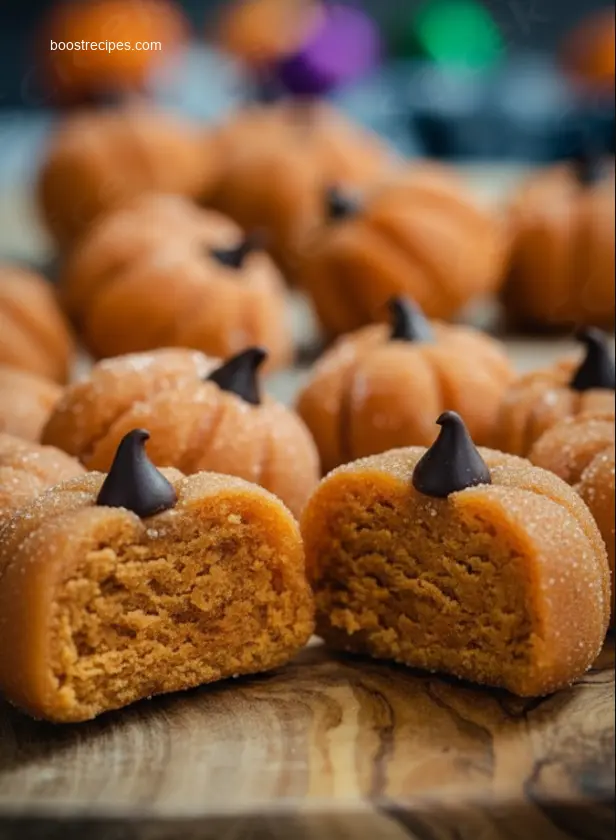 Hand rolling a Pumpkin Cheesecake Truffle in chopped pecans