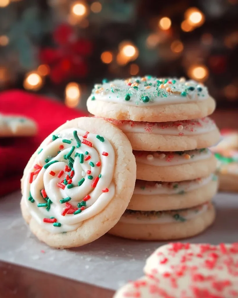 Decorated Christmas Sugar Cookies inspired by Crumbl recipe