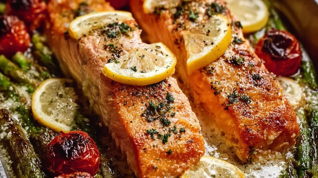 Different healthy salmon recipes laid out on a clean kitchen surface.