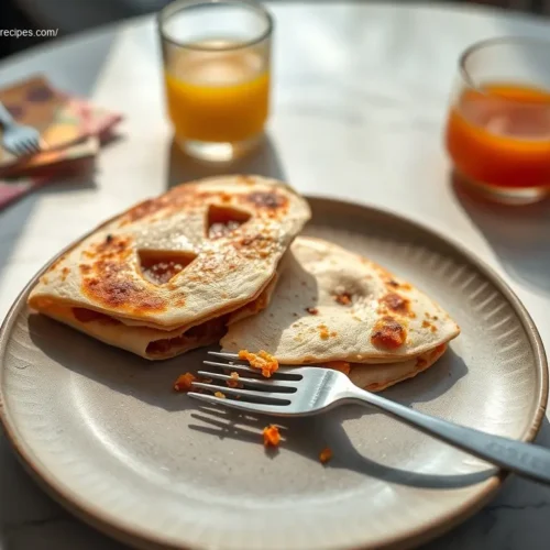 Delicious JackoLantern Quesadillas Halloween party food