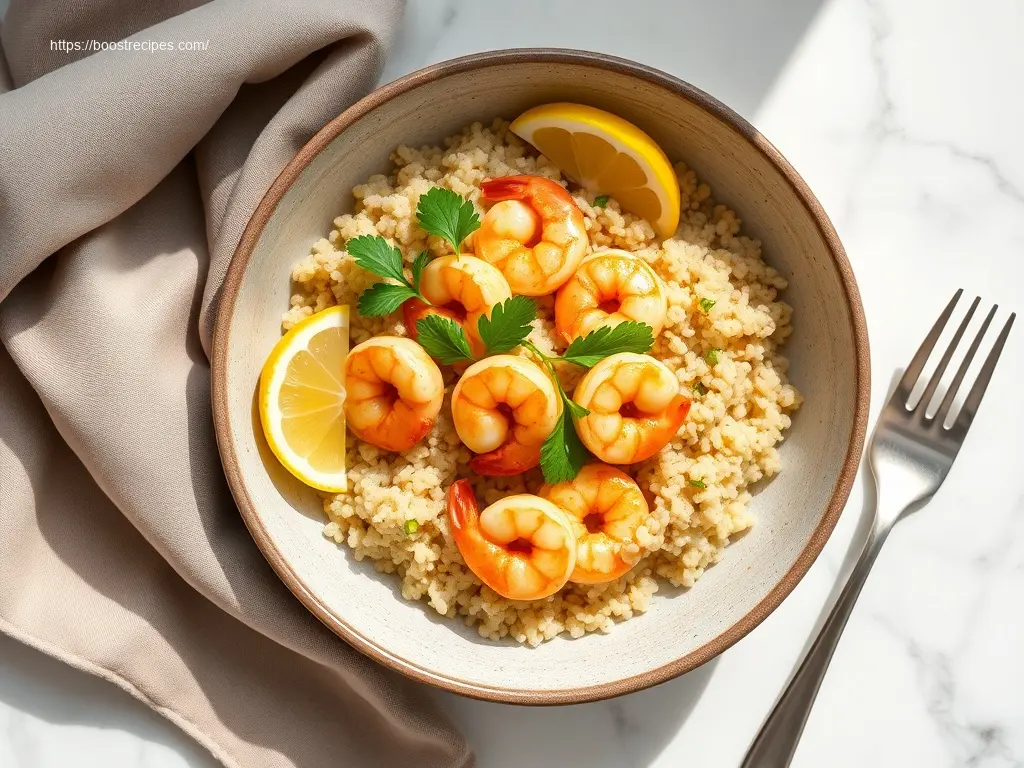 Delicious Lemon Herb Shrimp with Quinoa for a healthy meal