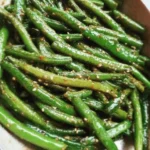 Delicious miso green beans recipe with savory flavor and vibrant color.