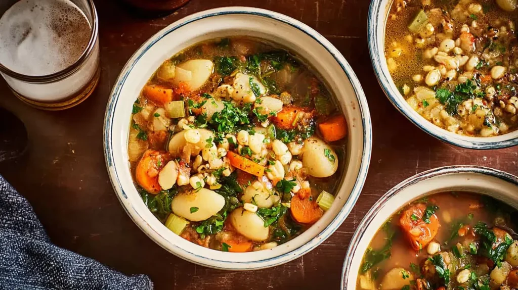 Various easy recipes for quick dump and go crockpot dinners on a counter