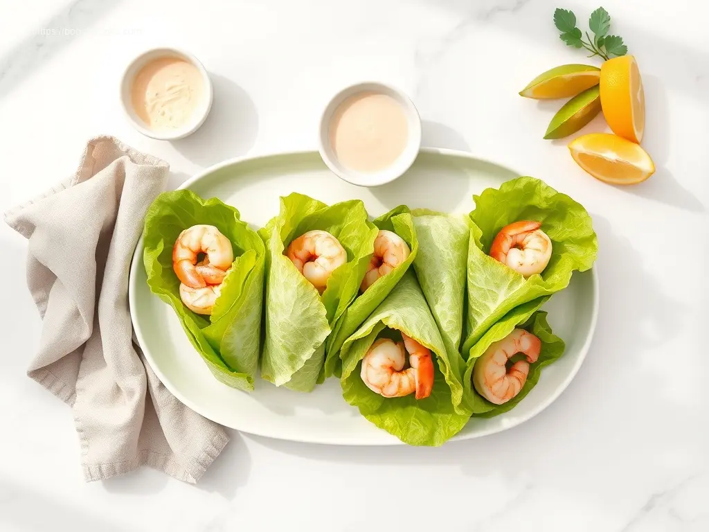 Delicious Shrimp Caesar Salad Wraps ready to be enjoyed