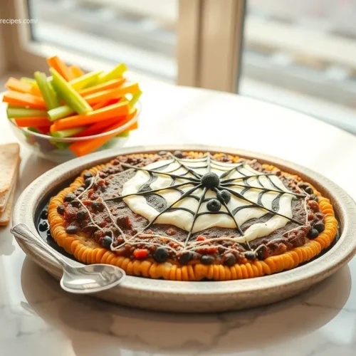 Delicious Spiderweb Layer Dip for parties