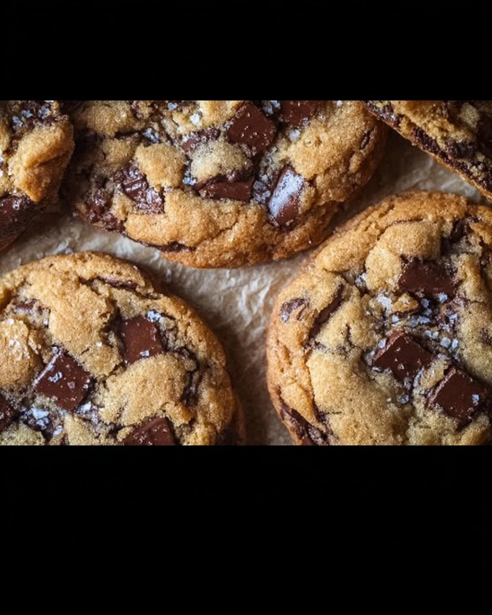Ultra thick bakery style chocolate chip cookies with crispy edges and gooey centers