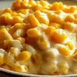 Golden cheesy corn, ready to be served hot