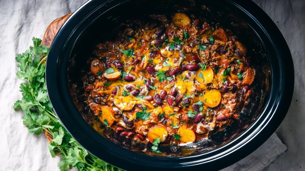 Numerous crockpot recipes demonstrating ease of preparation.