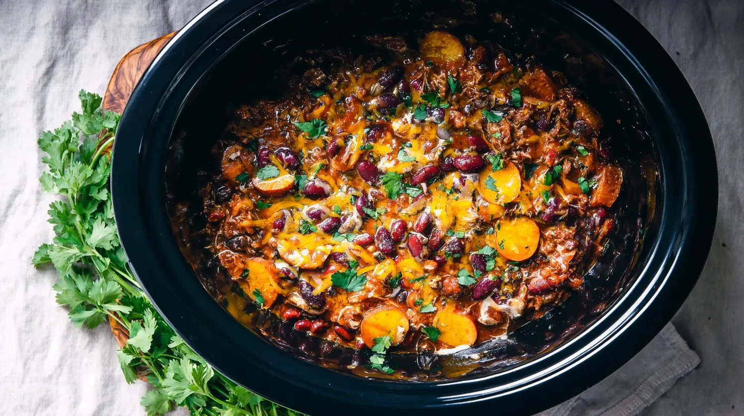 Numerous crockpot recipes demonstrating ease of preparation.