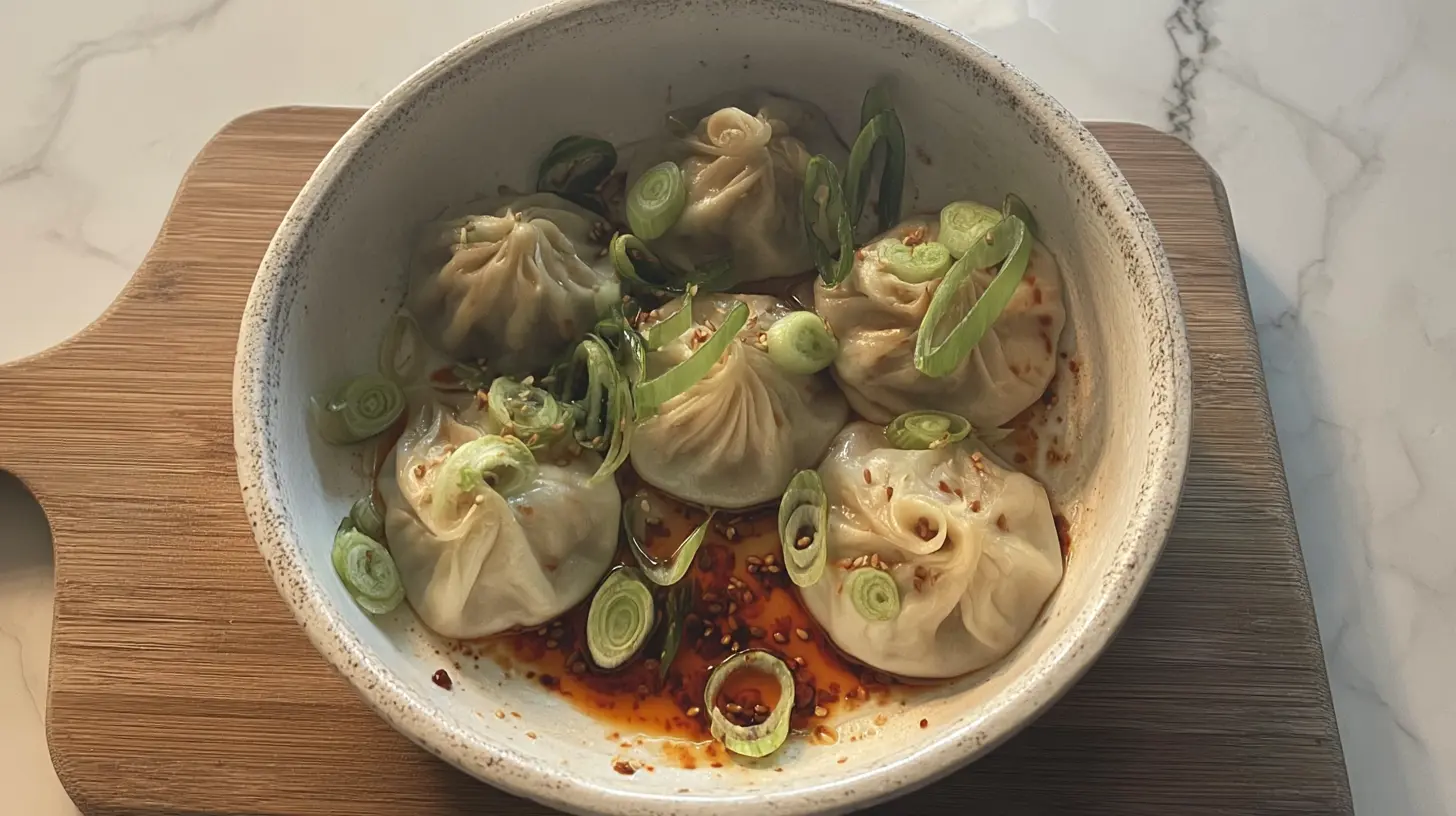 Deliciously prepared soup dumplings with delicate pleats