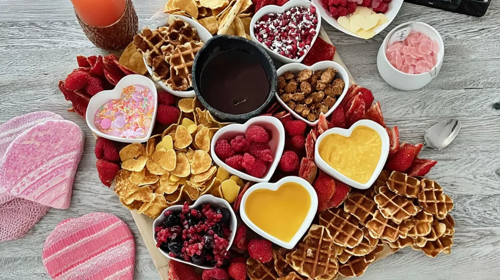 Delicious and aesthetically pleasing Valentines food for two.