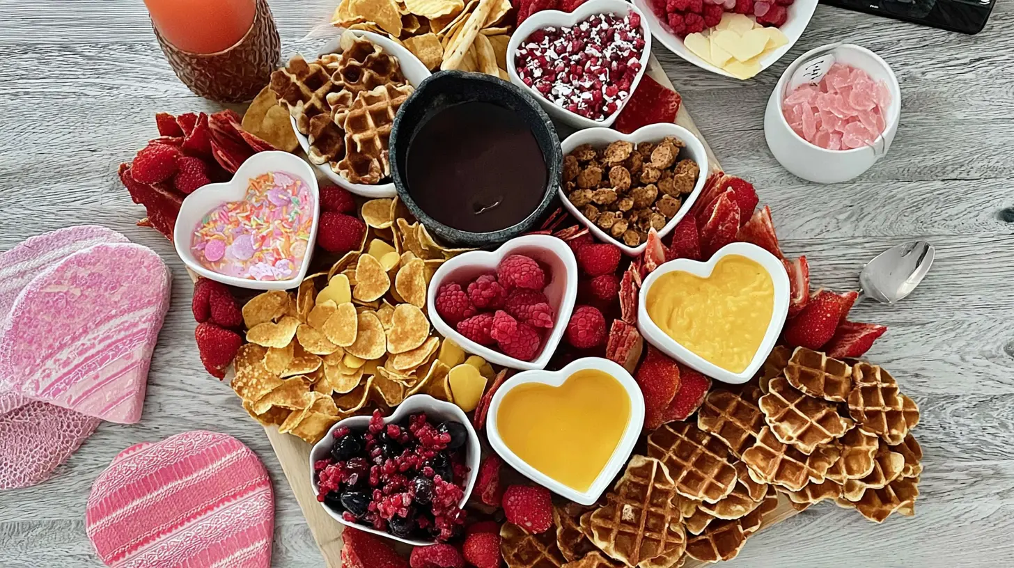 Delicious and aesthetically pleasing Valentines food for two.