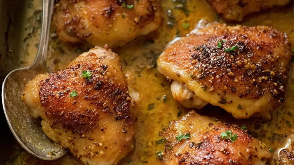 Various easy chicken thigh meals prepared and arranged for a culinary spread.