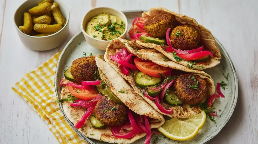 Delicious quick lunch falafels served fresh.