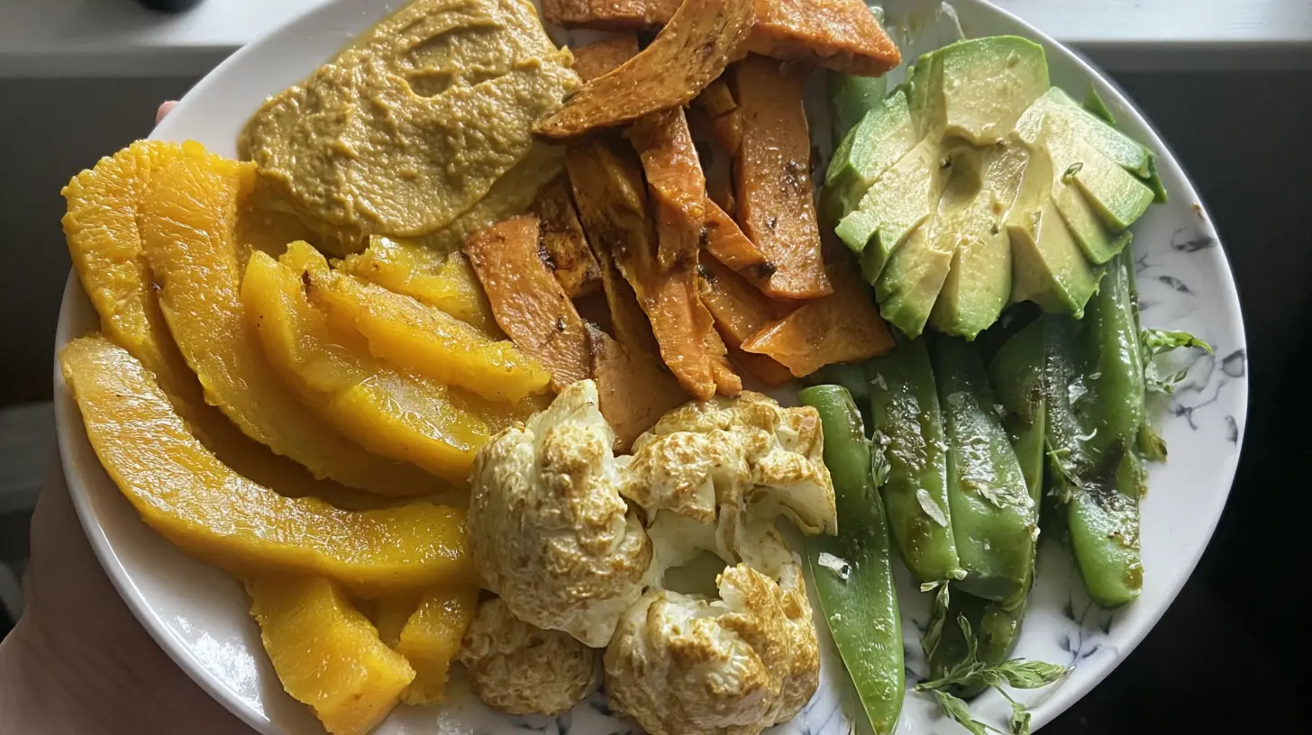 Various gluten-free vegan dinner recipes arranged beautifully on a table