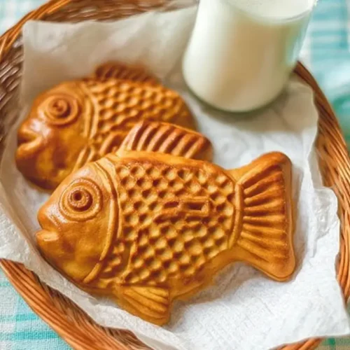 A whimsical fish-shaped cake decorated with frosting and sprinkles.
