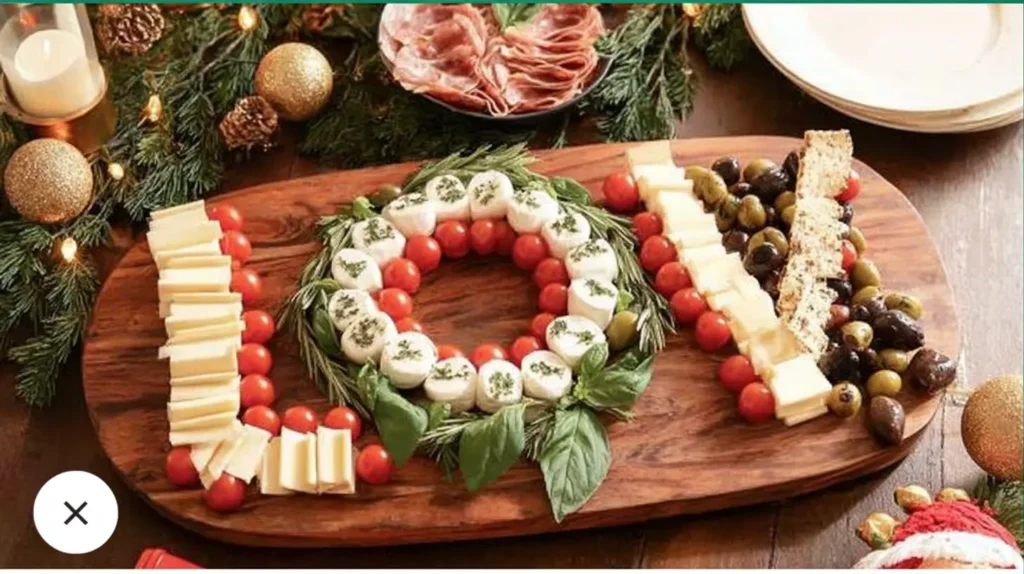 Delicious Christmas food dinner with roasted turkey and festive trimmings.