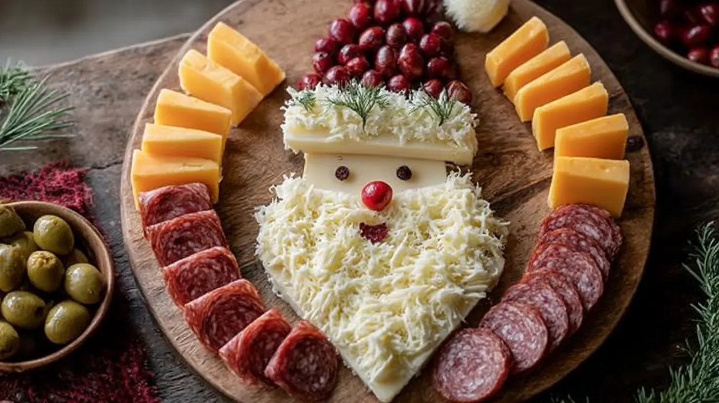 Various holiday recipes beautifully presented with festive decor.