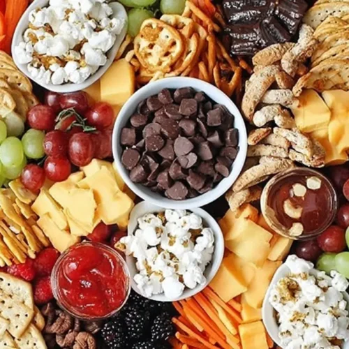 An assortment of quick and easy snack ideas laid out for convenience.