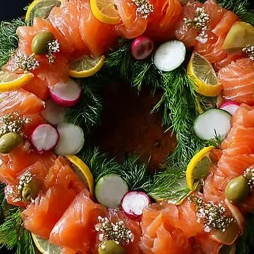 Une table de repas Noël joliment décorée avec des plats festifs