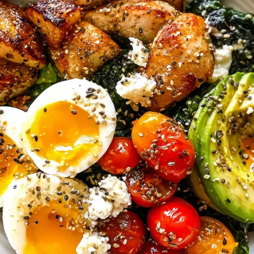 A delicious plate showing various savory breakfast recipes with eggs and vegetables