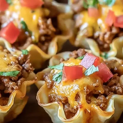 A serving of crispy taco ranch bites arranged artfully.