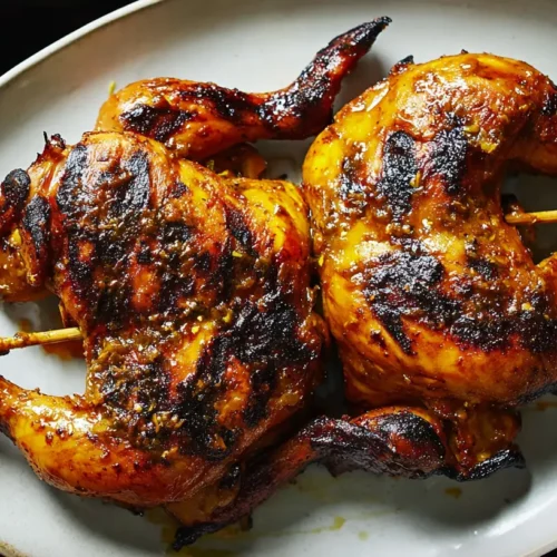 Authentic Thai grilled chicken with herbs and spices