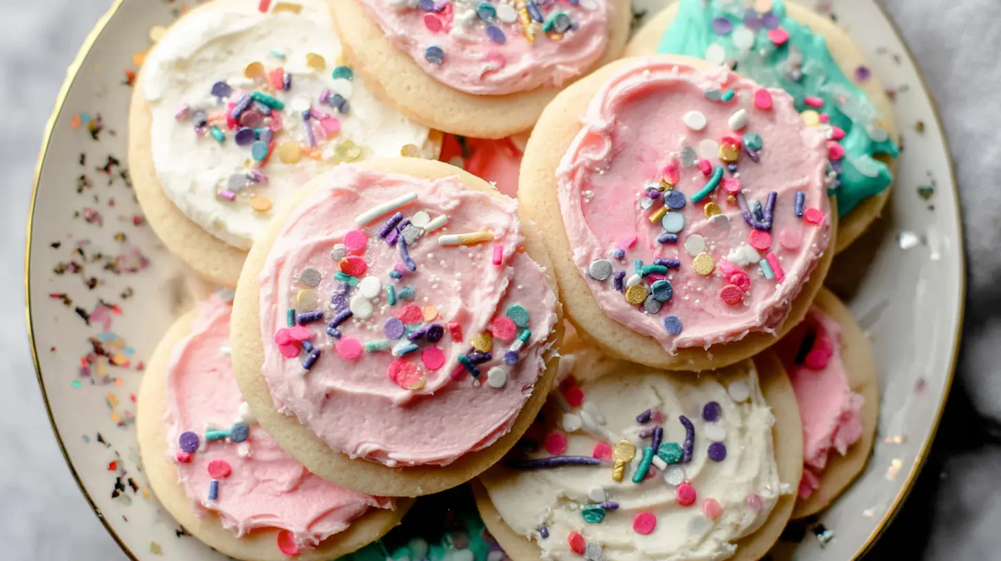 A selection of colorful frosting for sugar cookies, ready for decorating
