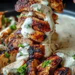 Tender chicken shawarma served with a generous amount of rich garlic sauce.