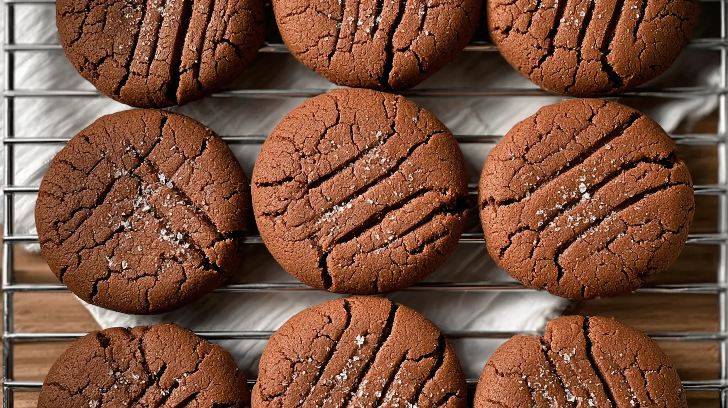 Assortment of chocolate butter cookies, perfectly baked and golden