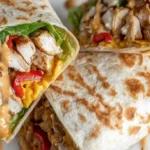 Delicious Chipotle Ranch Grilled Chicken Burrito, perfectly wrapped and ready to eat.