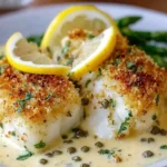 Fillets of cod baked in a rich coconut lemon cream sauce