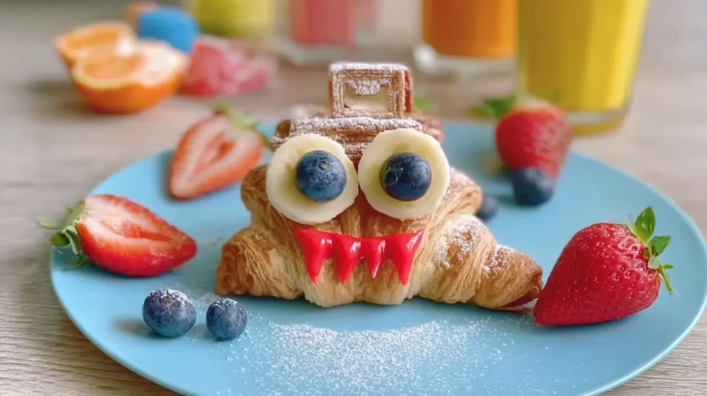 Different kinds of playful snacks arranged together, creating a fun snack display
