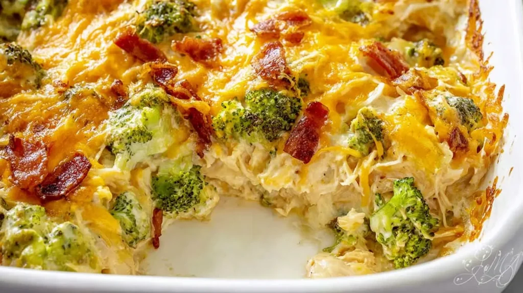 A baked easy chicken casserole, low carb and simple to prepare.