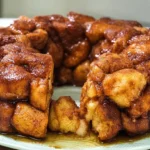 Individual pieces of pull-apart Monkey Bread arranged on a platter