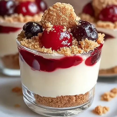 A smooth and creamy slice of no-bake cheesecake on a plate.